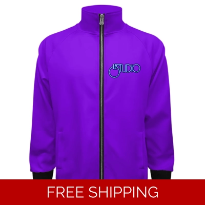 Custom Stand Collar Raglan Sweatshirt Jacket Le Studio